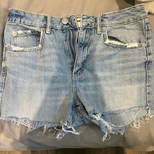 Garage Light Blue Distressed Denim Cutoff Shorts